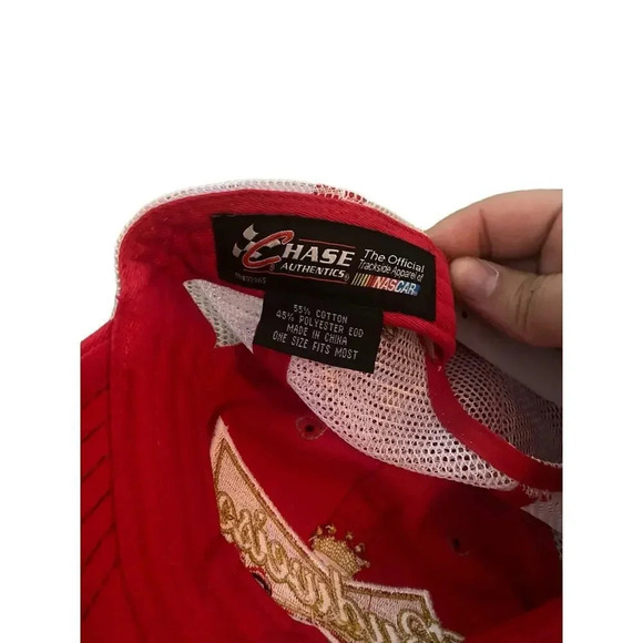 Chase Authentics Red Nascar Budweiser '29' Strapback Cap Size One - Picture 5 of 5